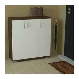 Sinem cipőtároló 93x89 cm barna/fehér 745DCD3907 kép