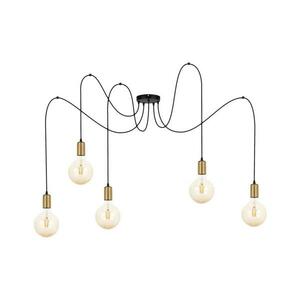 Csillár zsinóron MIROS 5xE27/60W/230V pók fekete/arany 0260 kép