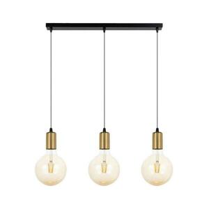 Csillár zsinóron MIROS 3xE27/60W/230V fekete/arany 0255 kép