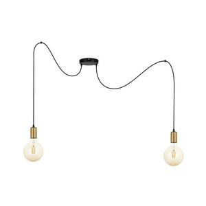 Csillár zsinóron MIROS 2xE27/60W/230V pók fekete/arany 0258 kép