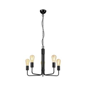 Csillár láncon TIFFANY 5xE27/60W/230V fekete LM kép