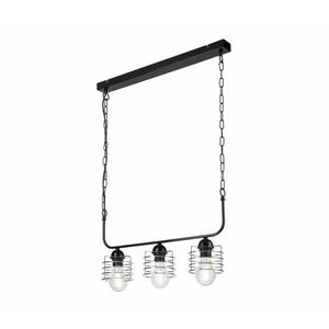 Csillár láncon MORGAN 3xE27/60W/230V fekete/króm LM kép