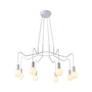 Csillár zsinóron BASSO 8xE27/40W/230V fehér 38 kép