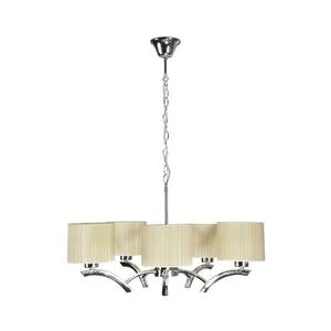 Csillár zsinóron DRAGA 5xE27/60W/230V bézs/fényezett króm 35 kép