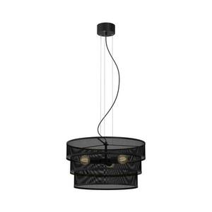 Csillár zsinóron GLUM 3xE27/60W/230V fekete 3155 kép