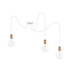 Csillár zsinóron MIROS 3xE27/60W/230V pók fehér/réz 0665 kép