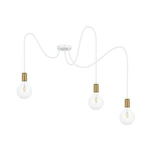 Csillár zsinóron MIROS 3xE27/60W/230V pók fehér/arany 0236 kép