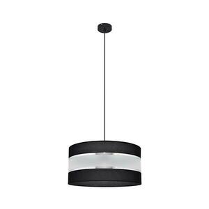 Csillár zsinóron HELEN 1xE27/15W/230V á. 40 cm fekete/szürke W kép
