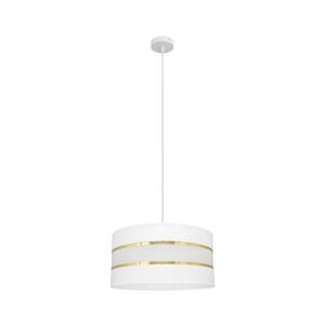 Csillár zsinóron HELEN 1xE27/15W/230V á. 40 cm fehér/arany W kép