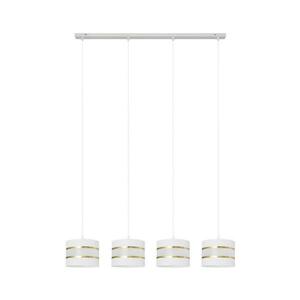 Csillár zsinóron HELEN 4xE27/15W/230V fehér/arany W kép