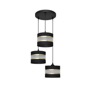 Csillár zsinóron HELEN 3xE27/15W/230V fekete/arany W kép