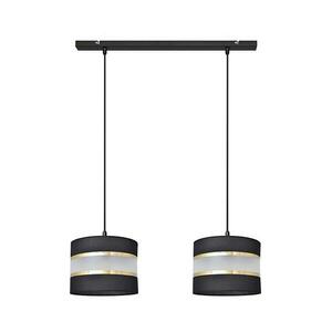 Csillár zsinóron HELEN 2xE27/15W/230V fekete/arany W kép