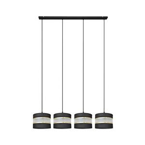 Csillár zsinóron HELEN 4xE27/15W/230V fekete/arany W kép