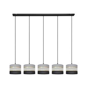 Csillár zsinóron HELEN 5xE27/15W/230V fekete/szürke/arany W kép