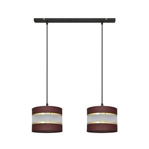 Csillár zsinóron HELEN 2xE27/15W/230V barna/fekete/arany W kép