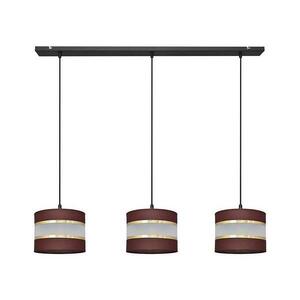 Csillár zsinóron HELEN 3xE27/15W/230V barna/fekete/arany W kép