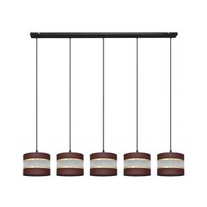 Csillár zsinóron HELEN 5xE27/15W/230V barna/fekete/arany W kép