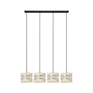 Csillár zsinóron HELEN 4xE27/15W/230V krém/fekete/arany W kép