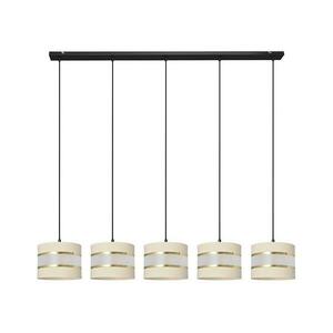 Csillár zsinóron HELEN 5xE27/15W/230V krém/fekete/arany W kép