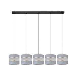 Csillár zsinóron HELEN 5xE27/15W/230V szürke/fekete W kép