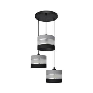 Csillár zsinóron HELEN 3xE27/15W/230V fekete/szürke/ezüst W kép