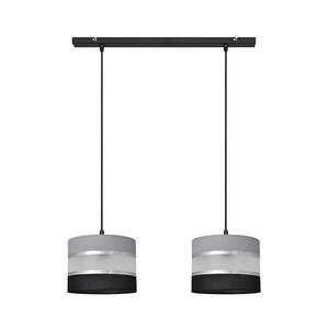 Csillár zsinóron HELEN 2xE27/15W/230V fekete/szürke/ezüst W kép