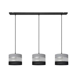 Csillár zsinóron HELEN 3xE27/15W/230V fekete/szürke/ezüst W kép