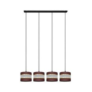 Csillár zsinóron HELEN 4xE27/15W/230V barna/fekete/arany W kép