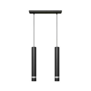 LED csillár TUBA 2xGU10/4, 8W/230V fekete/fényes króm, kábelre szerelhető W kép