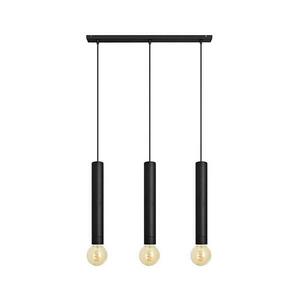 Csillár zsinóron TUBA 3xE27/15W/230V fekete W kép