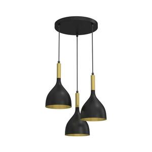 Csillár zsinóron NOAK 3xE27/15W/230V fekete/arany 3892 kép