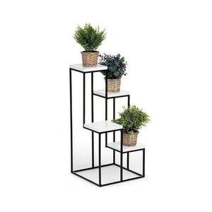 HowHomely KASKADA virágtartó állvány 70x34 cm fekete/fehér HH kép