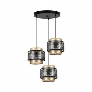 Csillár zsinóron GABI 3xE27/60W/230V arany/fekete átm. 45 cm 0847 kép