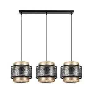 Csillár zsinóron GABI 3xE27/60W/230V arany/fekete 0845 kép