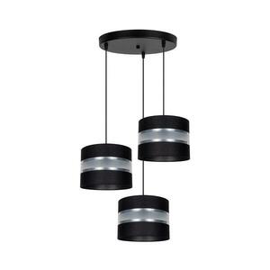 Csillár zsinóron CORAL 3xE27/60W/230V fekete/króm átm. 45 cm 0992 kép