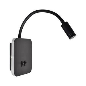 LED flexibilis fali lámpa BASE 1xLED/8W+1xLED/2W/230V fekete/ezüst ML6352 kép