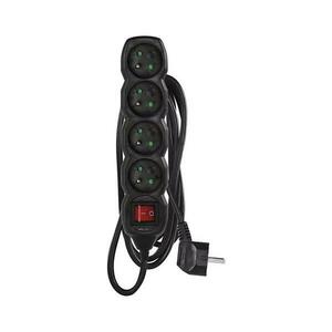 Hosszabbító kábel kapcsolóval 4Z 3m fekete PC1413R kép