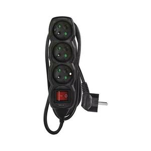 Hosszabbító kábel kapcsolóval 3x3m fekete PC1313R kép