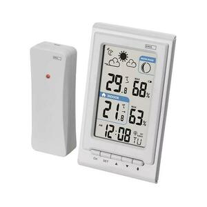 Vezeték nélküli időjárás állomás ébresztőórával 2xAAA fehér E0352 kép