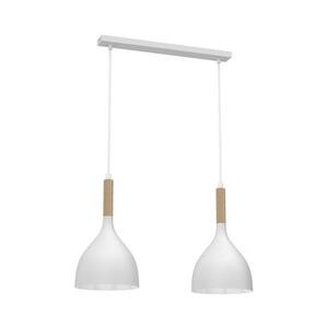 Csillár zsinóron NOAK WOOD 2xE27/15W/230V fehér/bükkfa 3732 kép