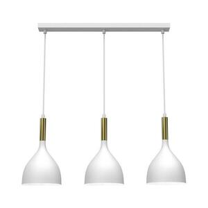 Csillár zsinóron NOAK 3xE27/15W/230V fehér/arany 3897 kép