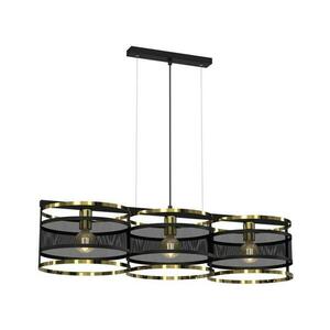 Csillár zsinóron RIM 3xE27/60W/230V fekete/arany 3904 kép