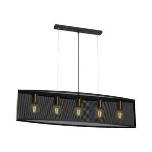 Csillár zsinóron KAGA 5xE27/60W/230V fekete/arany 4153 kép