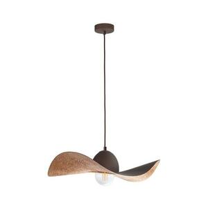 Csillár zsinóron KAPELLO 1xE27/60W/230V átm. 55 cm barna/réz 32352 kép