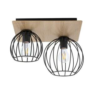 Csillár CYBER 2xE27/60W/230V fa/fekete 32358 kép