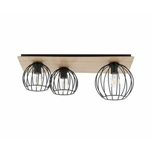 Csillár CYBER 3xE27/60W/230V fa/fekete 32359 kép