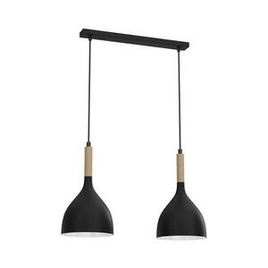 Csillár zsinóron NOAK WOOD 2xE27/15W/230V fekete/bükkfa 3730 kép