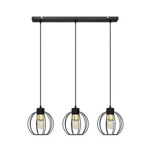 Csillár zsinóron STARLIGHT 3xE27/15W/230V fekete/arany W kép