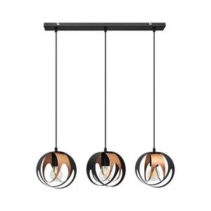 Csillár zsinóron MOONLIGHT 3xE27/15W/230V fekete/réz W kép