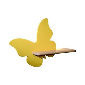 LED gyerekszoba falilámpa polccal BUTTERFLY LED/5W/230V sárga/fa 21 kép